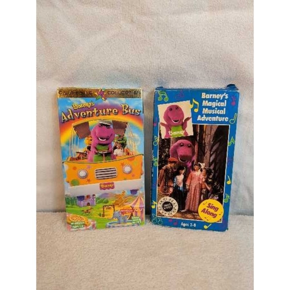 Barney's Adventure Bus VHS & Musical Adventure VHS Kids Classic Collectio